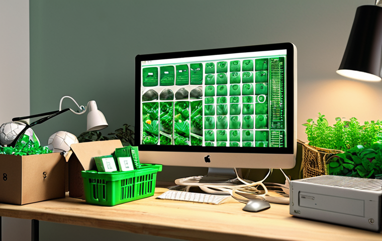 **Prompt:** "Sustainable consumer choosing eco-friendly computer brand, recycled materials, reverse logistics, green future, conscious choice, soft focus, natural lighting."